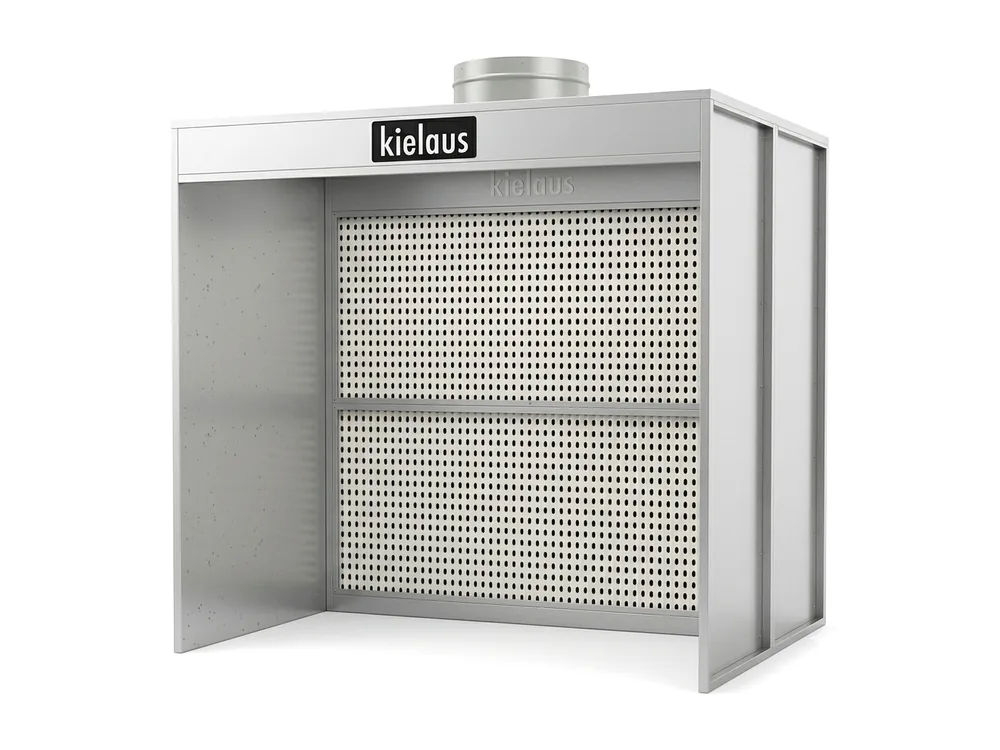 Cabina de pintura abierta kielaus KLOB con filtros de pared